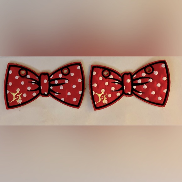 Sparkle Athletic Other - Sparkle Athletic pair of Red Polka Dot Bow Shwings for Your Shoes